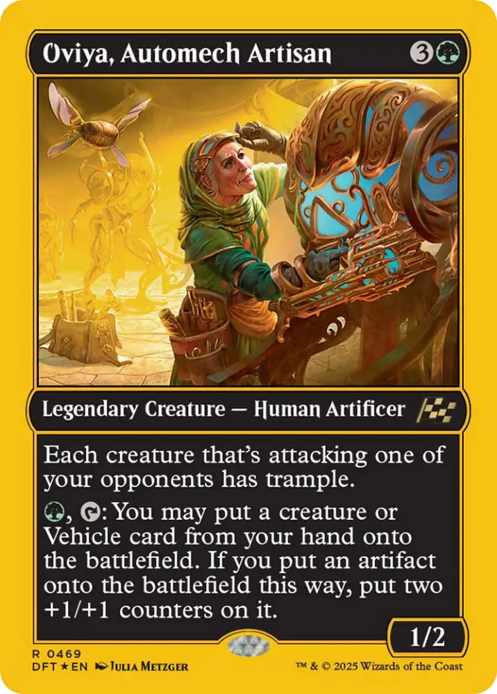 Oviya Automech Artisan (First-Place Foil) [Aetherdrift] - MTG Single