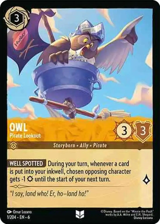 Owl - Pirate Lookout (1/204) [Azurite Sea] - Lorcana Single