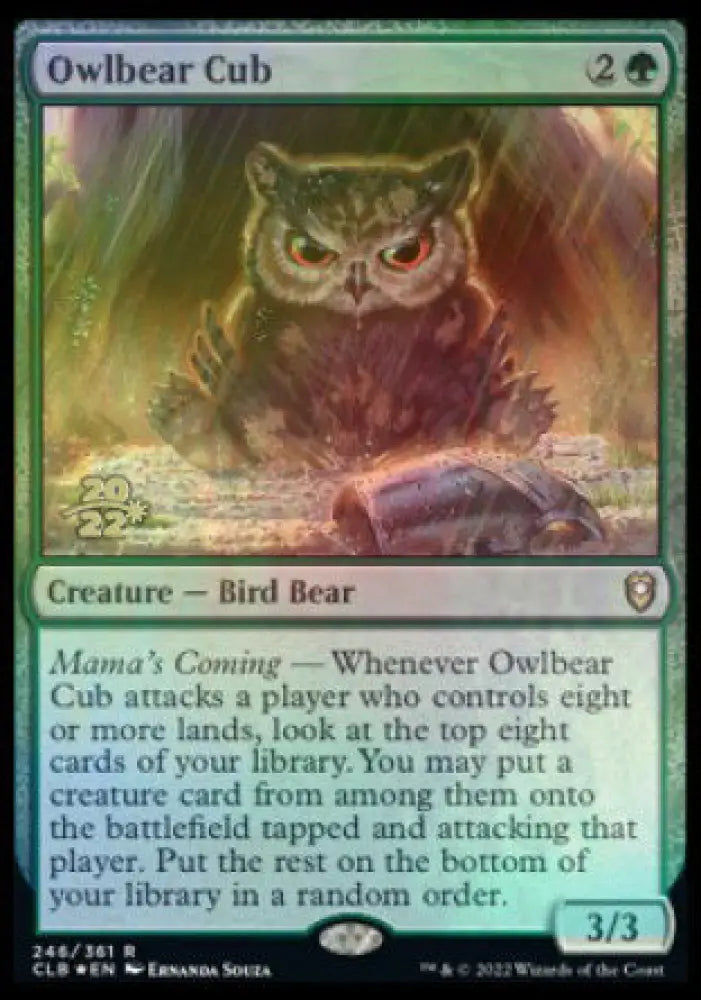 Owlbear Cub [Commander Legends: Battle for Baldur’s Gate Prerelease Promos] - MTG Single