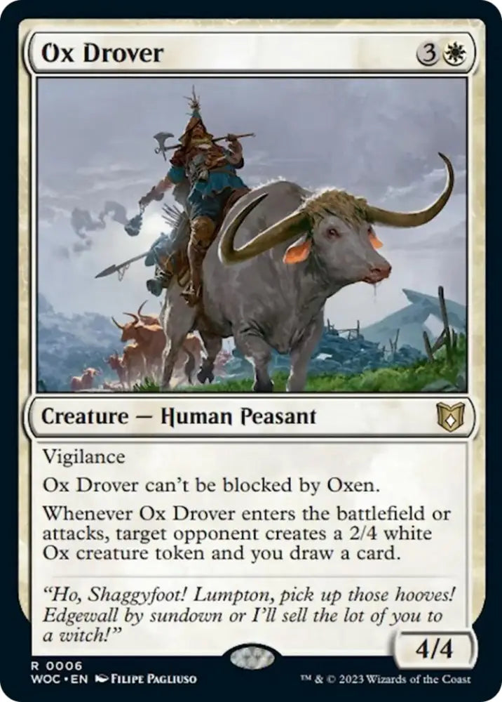 Ox Drover [Wilds of Eldraine Commander] - MTG Single