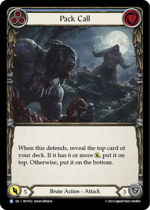 Pack Call (Blue) [Heavy Hitters] Rainbow Foil - Flesh And Blood Single