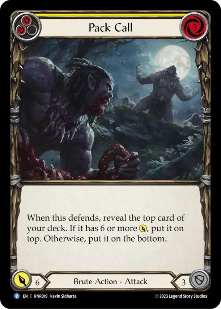 Pack Call (Yellow) [RNR019] (Rhinar Hero Deck) - Flesh And Blood Single