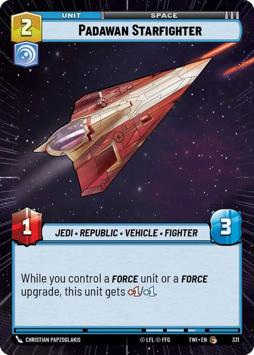 Padawan Starfighter (Hyperspace) (331) [Twilight of the Republic] - Star Wars: Unlimited Single