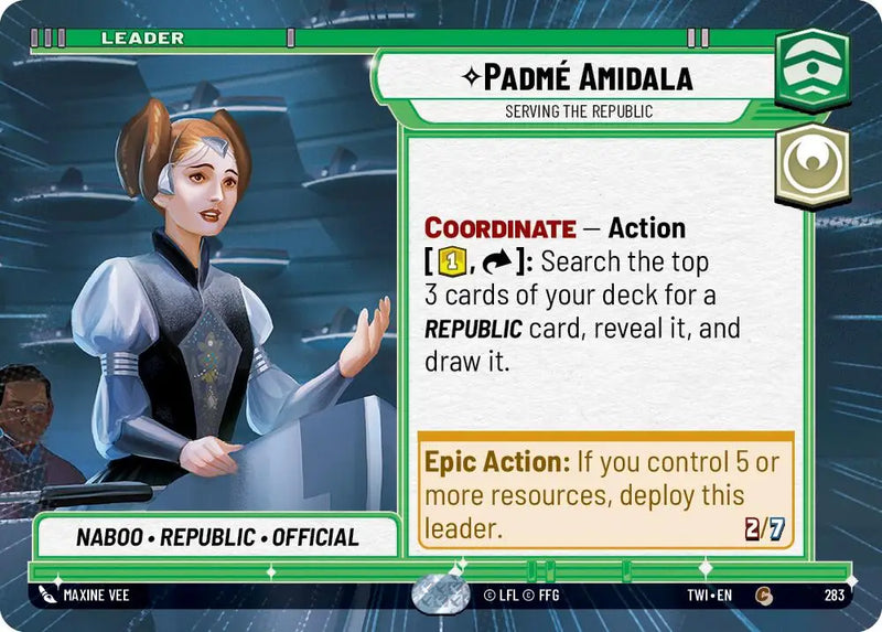 Padme Amidala - Serving the Republic (Hyperspace) (283) [Twilight of the Republic] - Star Wars: Unlimited Single