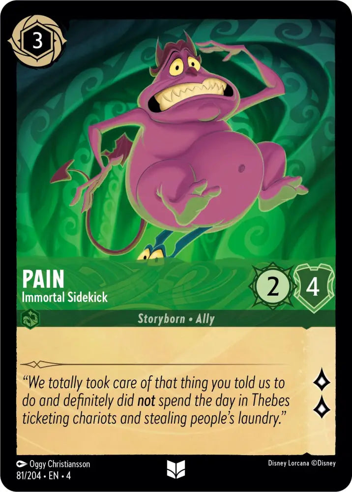 Pain - Immortal Sidekick (81/204) [Ursula’s Return] - Lorcana Single