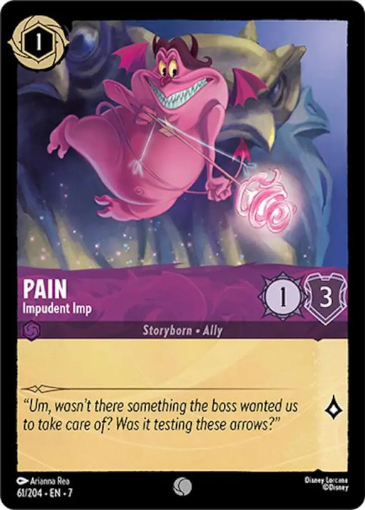 Pain - Impudent Imp (61/204) [Archazia’s Island] - Lorcana Single