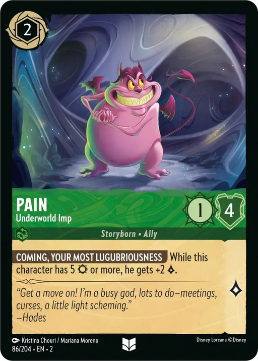 Pain - Underworld Imp (86/204) [Rise of the Floodborn] - Lorcana Single