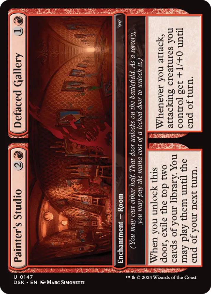 Painter’s Studio // Defaced Gallery [Duskmourn: House of Horror] - MTG Single