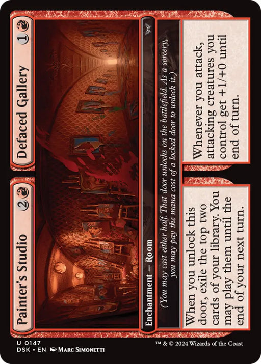 Painter’s Studio // Defaced Gallery [Duskmourn: House of Horror] - MTG Single