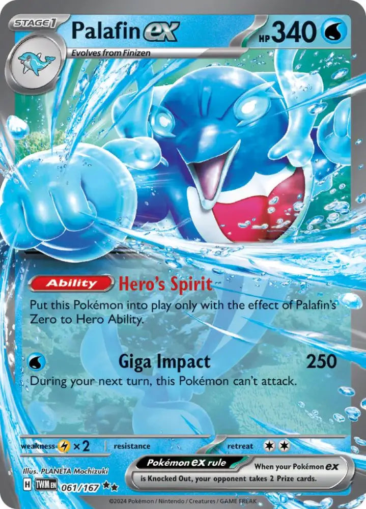 Palafin ex (061/167) [Scarlet & Violet: Twilight Masquerade] - Pokemon Single