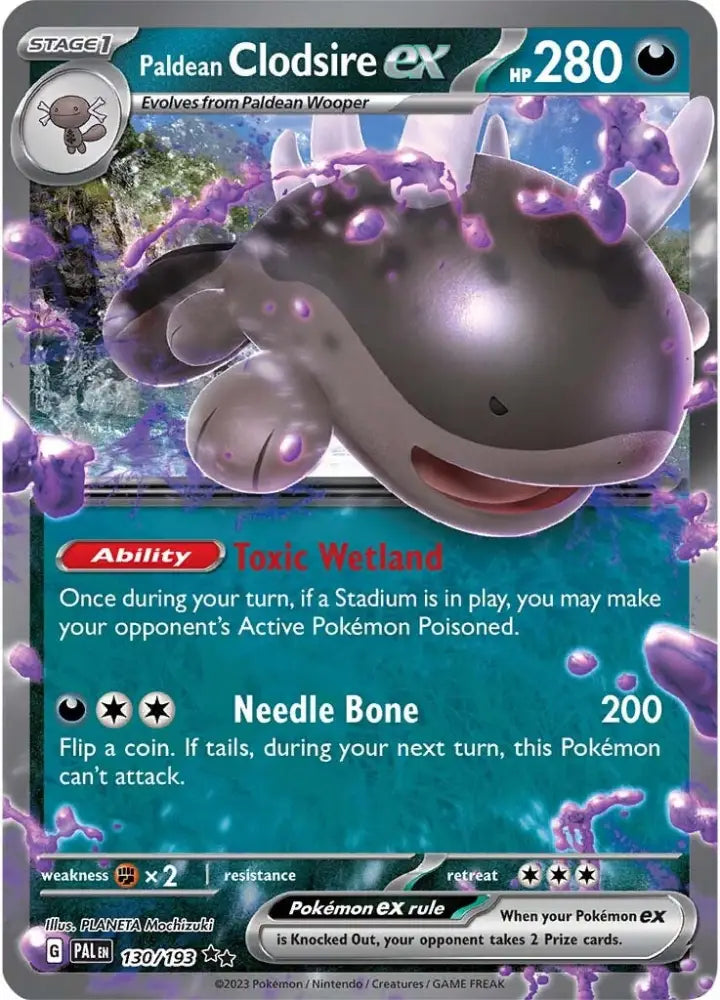 Paldean Clodsire ex (130/193) [Scarlet & Violet: Paldea Evolved] - Pokemon Single