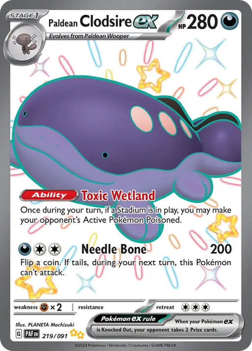 Paldean Clodsire ex (219/091) [Scarlet & Violet: Paldean Fates] - Pokemon Single