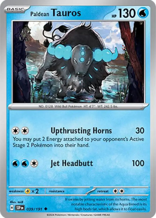 Paldean Tauros (039/191) [Scarlet & Violet: Surging Sparks] - Pokemon Single