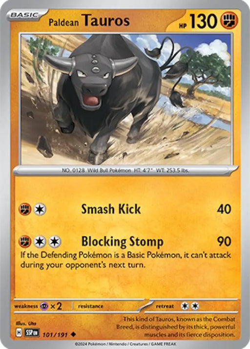 Paldean Tauros (101/191) [Scarlet & Violet: Surging Sparks] - Pokemon Single