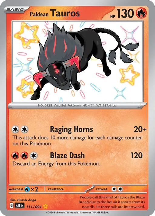 Paldean Tauros (111/091) [Scarlet & Violet: Paldean Fates] - Pokemon Single