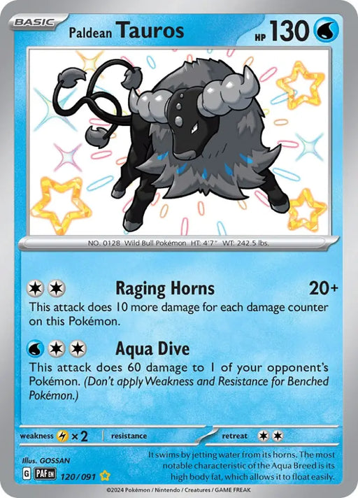 Paldean Tauros (120/091) [Scarlet & Violet: Paldean Fates] - Pokemon Single