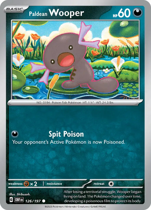 Paldean Wooper (126/197) [Scarlet & Violet: Obsidian Flames] - Pokemon Single