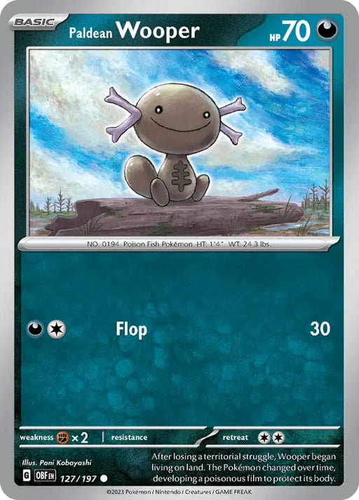 Paldean Wooper (127/197) [Scarlet & Violet: Obsidian Flames] - Pokemon Single
