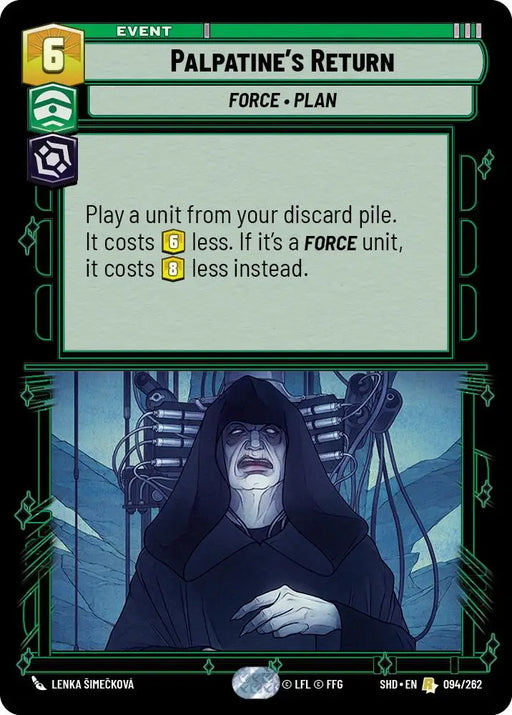 Palpatine’s Return (094/262) [Shadows of the Galaxy] - Star Wars: Unlimited Single
