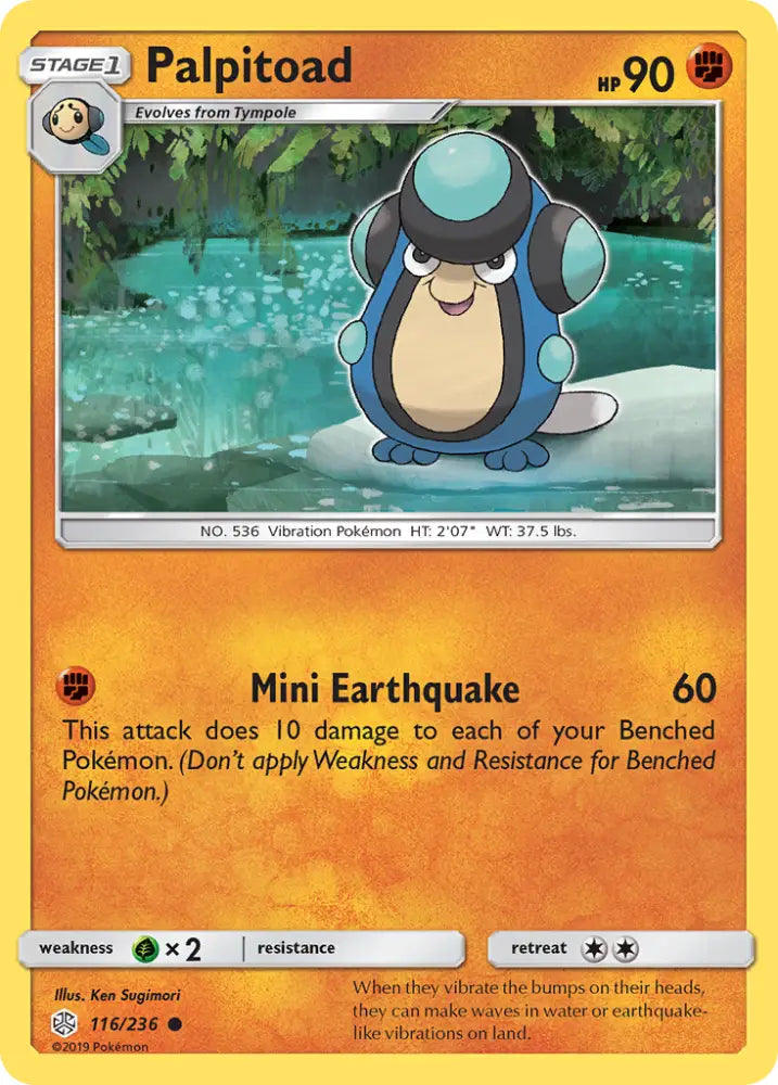 Palpitoad (116/236) [Sun & Moon: Cosmic Eclipse] - Pokemon Single