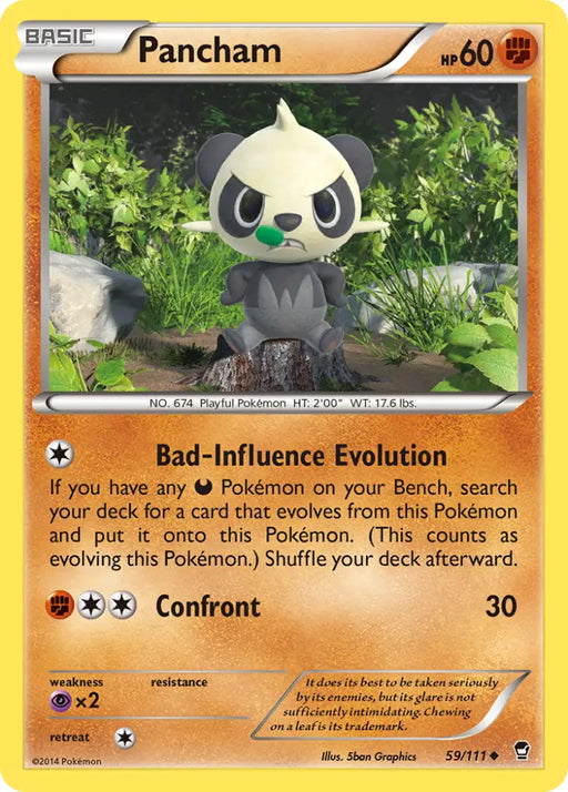 Pancham (59/111) [XY: Furious Fists] - Pokemon Single