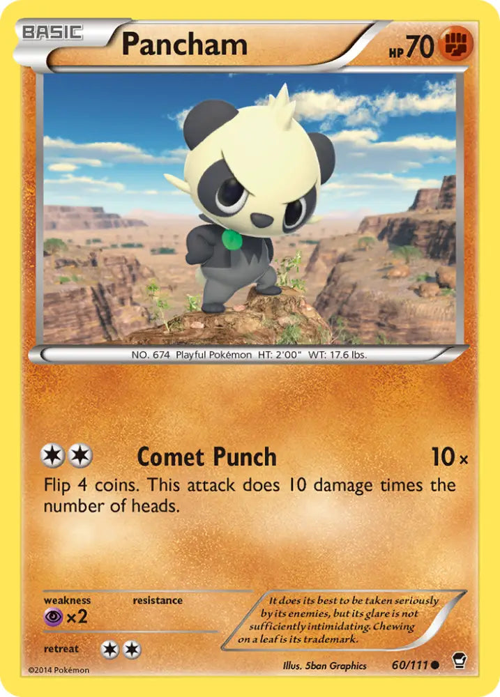 Pancham (60/111) [XY: Furious Fists] - Pokemon Single