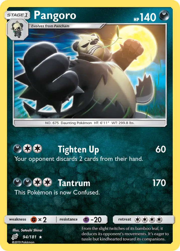 Pangoro (94/181) [Sun & Moon: Team Up] - Pokemon Single