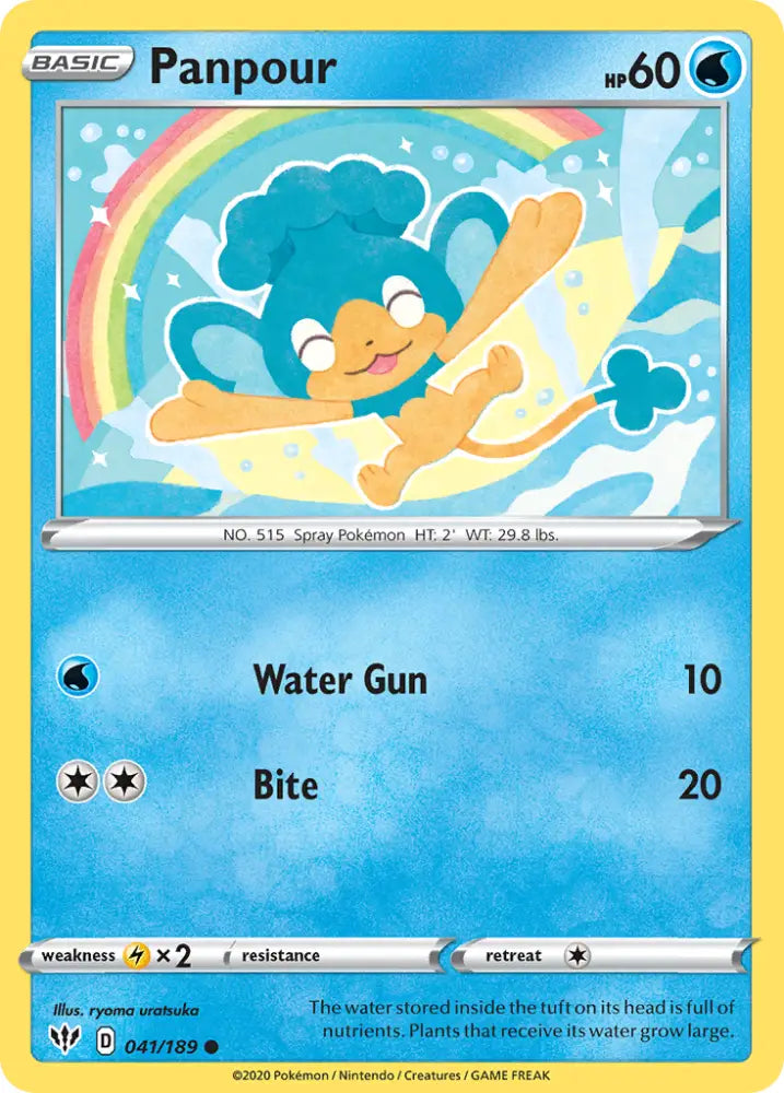 Panpour (041/189) [Sword & Shield: Darkness Ablaze] - Pokemon Single