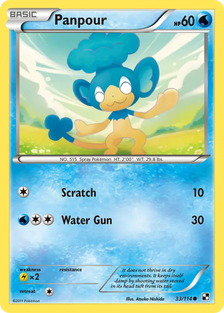 Panpour (33/114) [Black & White: Base Set] - Pokemon Single