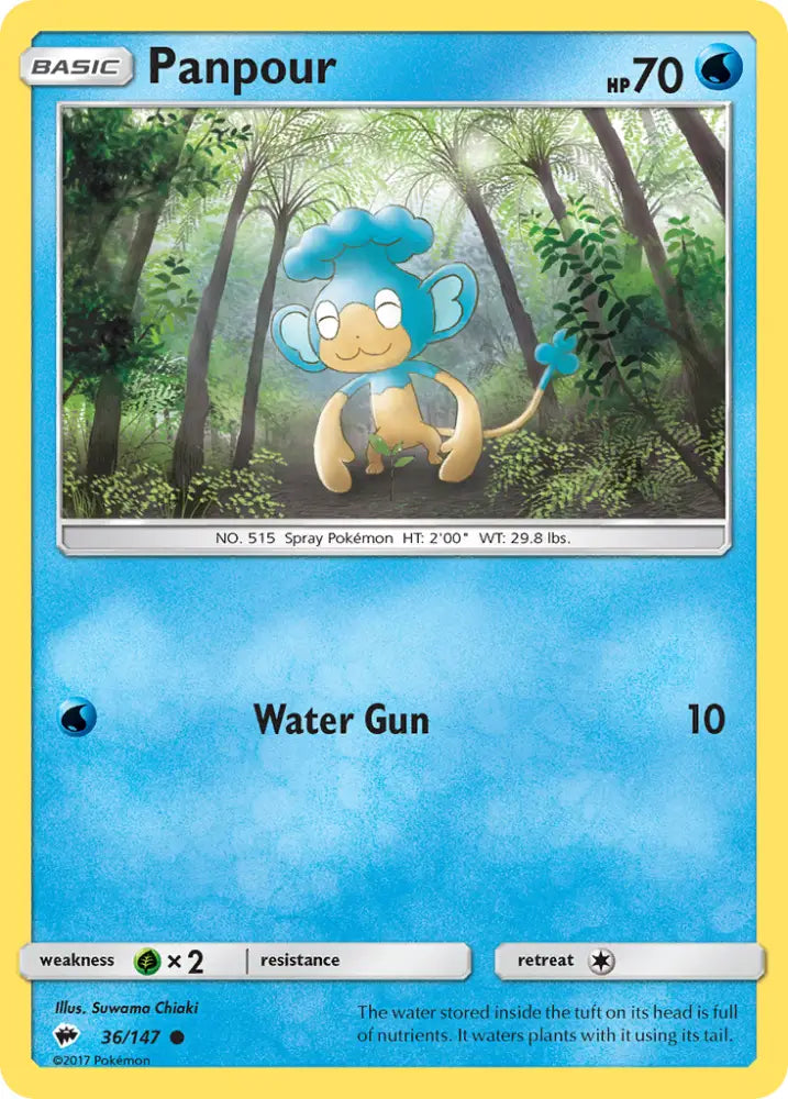Panpour (36/147) [Sun & Moon: Burning Shadows] - Pokemon Single