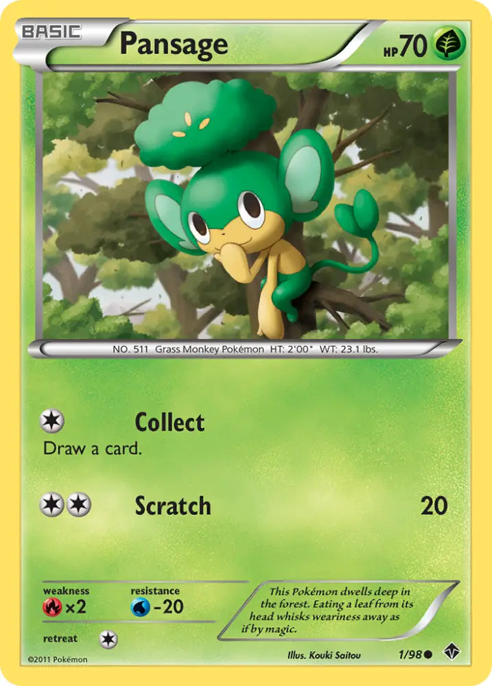 Pansage (1/98) [Black & White: Emerging Powers] - Pokemon Single