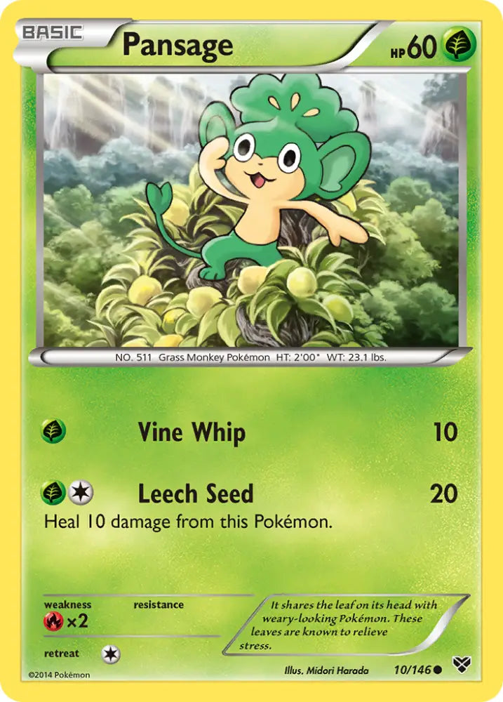 Pansage (10/146) [XY: Base Set] - Pokemon Single