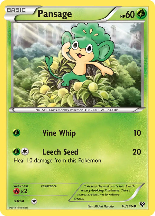 Pansage (10/146) [XY: Base Set] - Pokemon Single