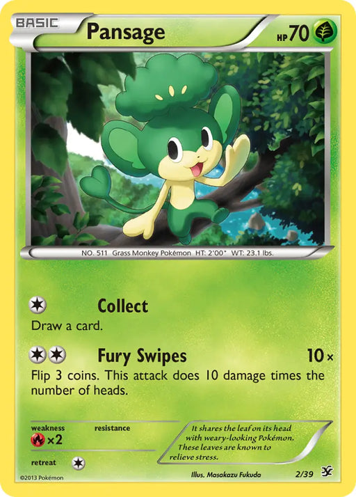 Pansage (2/39) [XY: Kalos Starter Set] - Pokemon Single