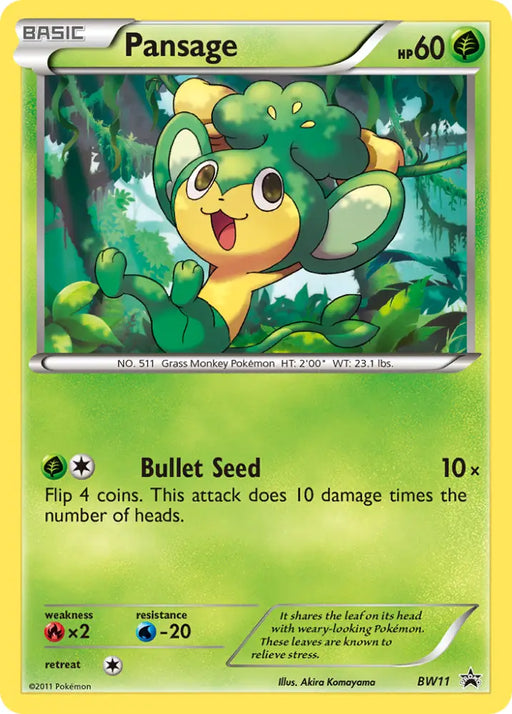 Pansage (BW11) [Black & White: Black Star Promos] - Pokemon Single