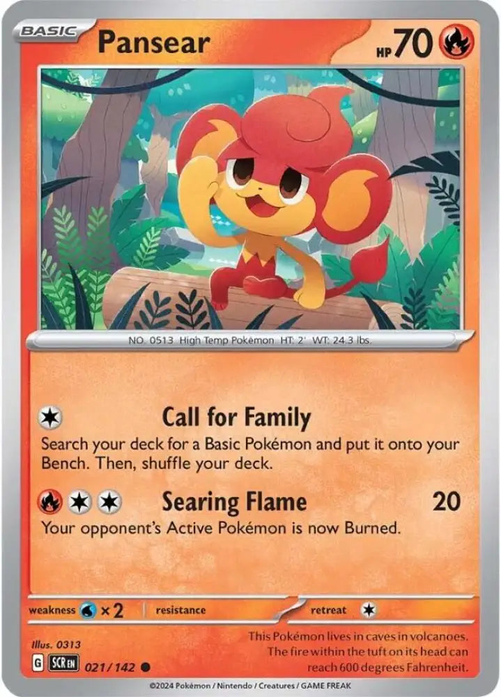 Pansear (021/142) [Scarlet & Violet: Stellar Crown] - Pokemon Single