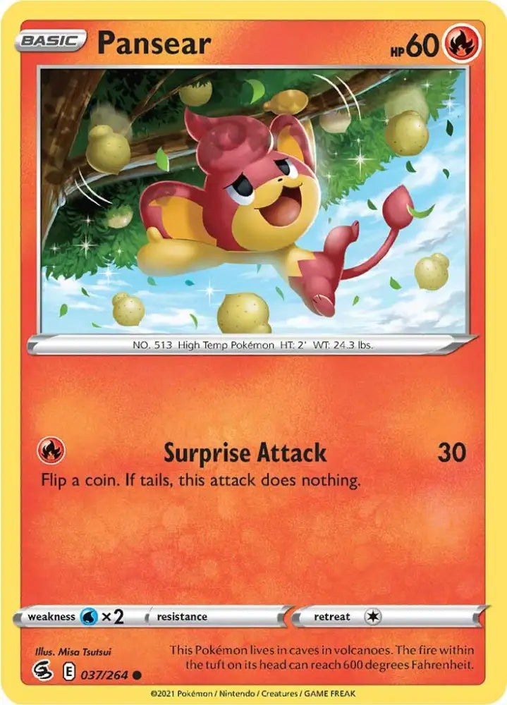 Pansear (037/264) [Sword & Shield: Fusion Strike] - Pokemon Single
