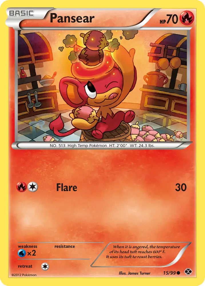 Pansear (15/99) [Black & White: Next Destinies] - Pokemon Single