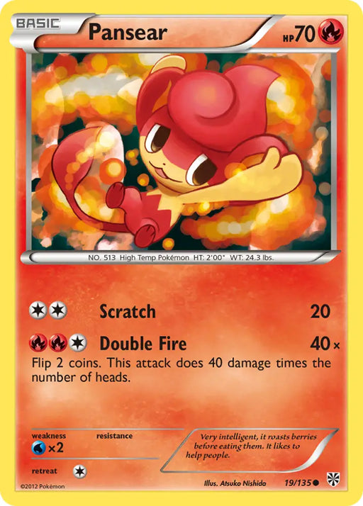 Pansear (19/135) [Black & White: Plasma Storm] - Pokemon Single