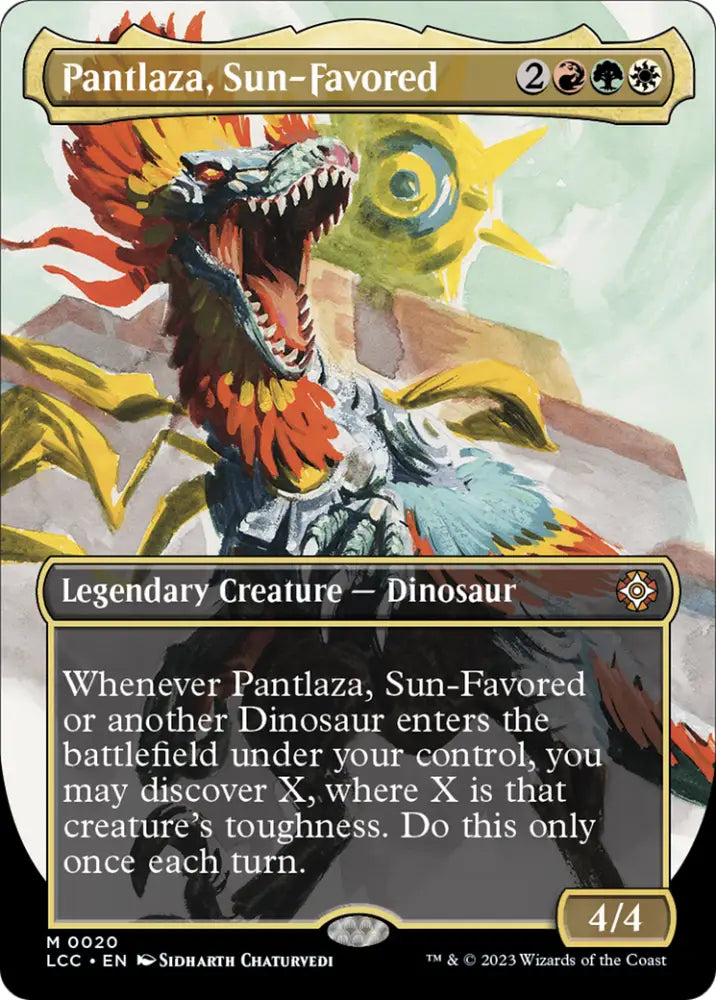 Pantlaza Sun-Favored (Borderless) [The Lost Caverns of Ixalan Commander] - MTG Single