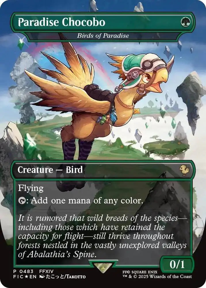 Paradise Chocobo - Birds of Paradise (Borderless) (483) [Final Fantasy Commander]