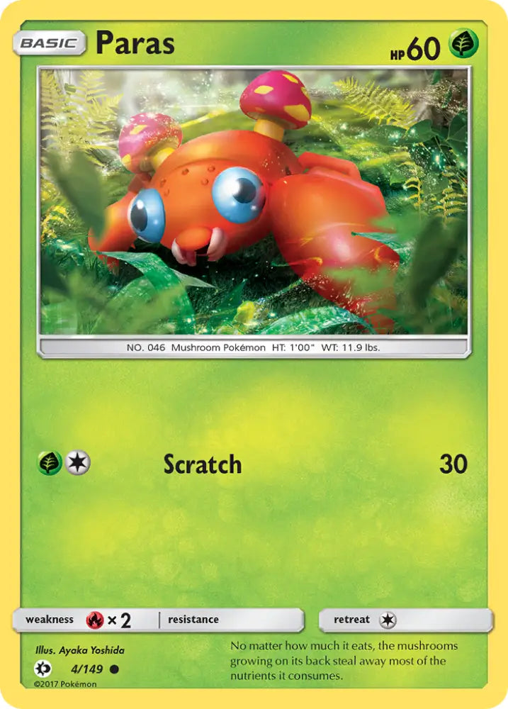 Paras (4/149) [Sun & Moon: Base Set] - Pokemon Single