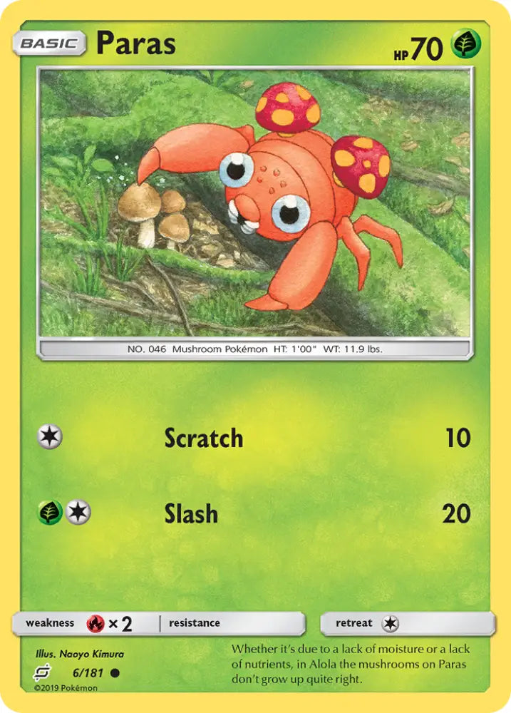Paras (6/181) [Sun & Moon: Team Up] - Pokemon Single
