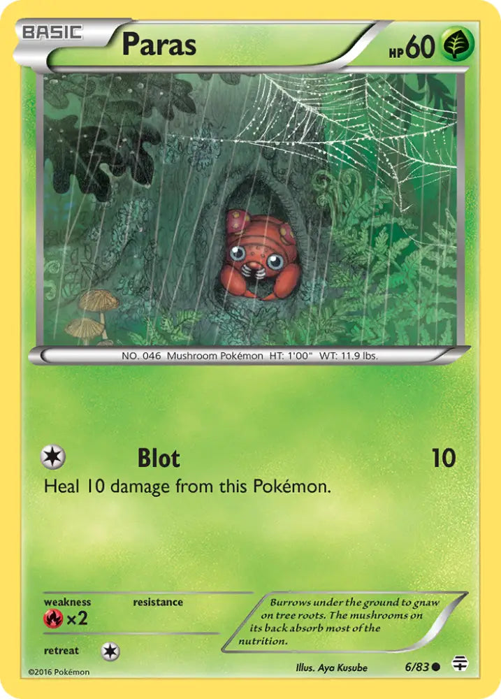 Paras (6/83) [XY: Generations] - Pokemon Single