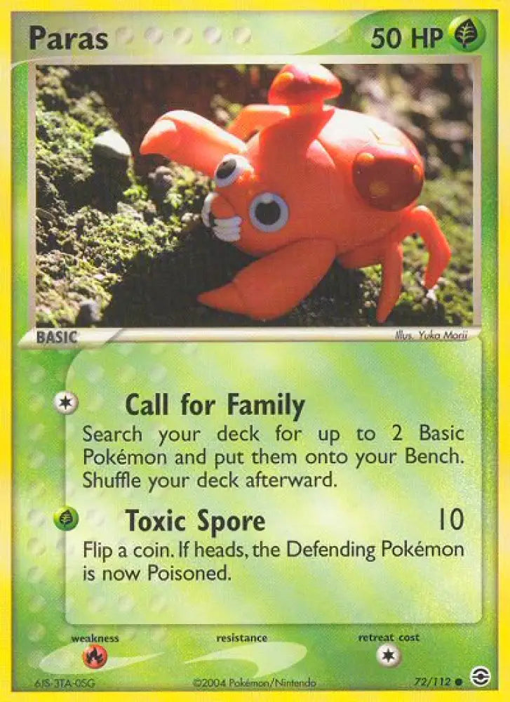 Paras (72/112) [EX: FireRed & LeafGreen] - Pokemon Single