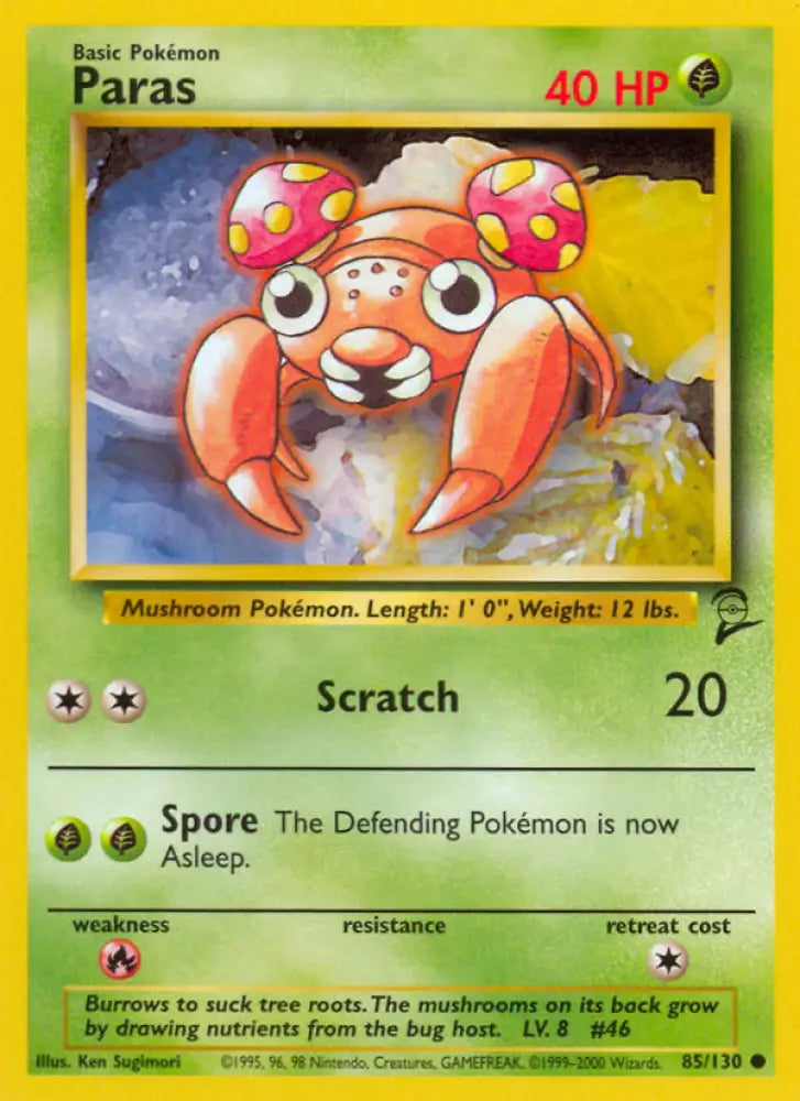 Paras (85/130) [Base Set 2] - Pokemon Single