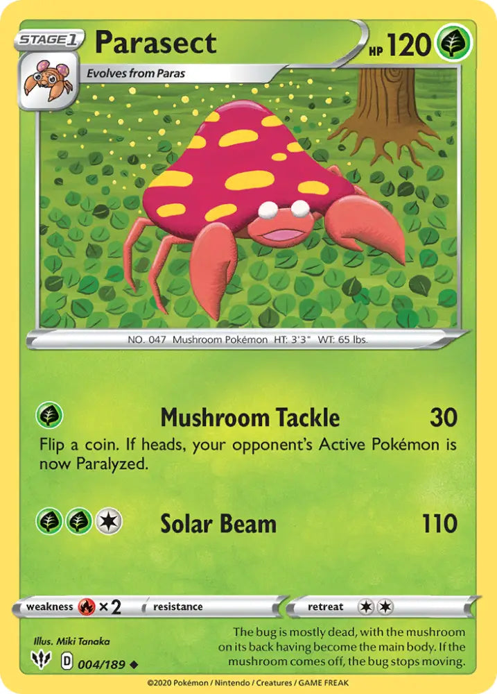 Parasect (004/189) [Sword & Shield: Darkness Ablaze] - Pokemon Single