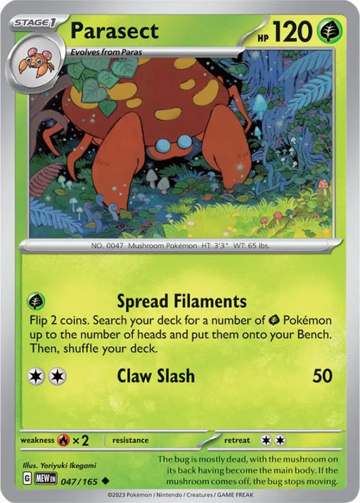 Parasect (047/165) [Scarlet & Violet 151] - Pokemon Single