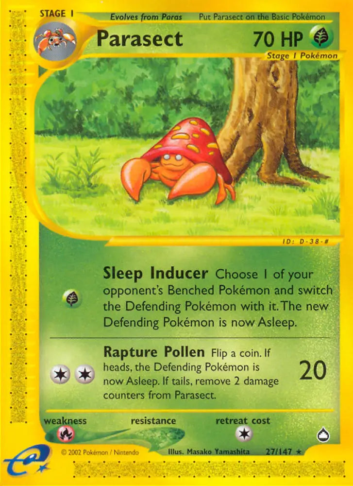 Parasect (27/147) [Aquapolis] - Pokemon Single