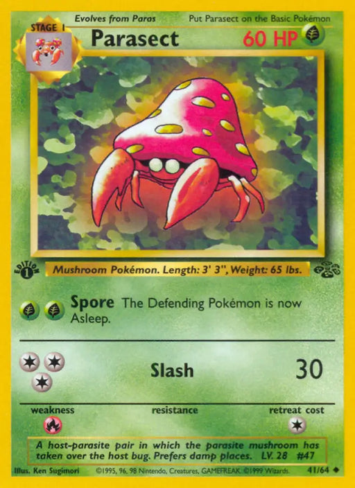 Parasect (41/64) [Jungle 1st Edition] - Pokemon Single